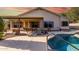 Charming covered patio and pool view, ideal for outdoor dining and leisure at 2343 E Morelos St, Chandler, AZ 85225