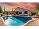 Beautiful backyard pool and covered patio, ideal for outdoor living and entertaining at 2343 E Morelos St, Chandler, AZ 85225