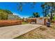 Back yard features a large concrete parking area, carport, green lawn, and block fencing at 28 E 14Th St, Tempe, AZ 85281