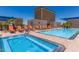 Relaxing rooftop pool and spa with lounge chairs offers a resort-like amenity at 4808 N 24Th St # 230, Phoenix, AZ 85016