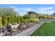 Backyard features a fire pit, seating area, and pool with pergola at 5420 E Duane Ln, Cave Creek, AZ 85331