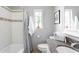 Bathroom with subway tile surround, granite countertops, and a shower/tub combination at 5808 N 18Th Pl, Phoenix, AZ 85016