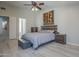 Comfortable bedroom showcases tasteful decor, a ceiling fan, and modern flooring at 797 E Cedar Dr, Chandler, AZ 85249