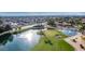 Aerial view of the community lake and golf course at 9801 W Rockwood Dr, Peoria, AZ 85382