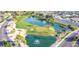 Beautiful aerial view of the community golf course and surrounding neighborhood at 9801 W Rockwood Dr, Peoria, AZ 85382