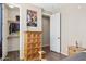 Well-organized bedroom with a walk-in closet and stylish furniture, offering ample storage and comfort at 11048 E Quintana Ave, Mesa, AZ 85212