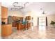 Open concept kitchen with breakfast bar, track lighting, and easy access to the living area at 20609 N 4Th Ave, Phoenix, AZ 85027