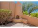 An outdoor fireplace, perfect for enjoying warm cozy evenings with friends and Gathering at 38065 N Cave Creek Rd # 52, Cave Creek, AZ 85331