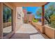Covered patio area with stone columns, offering a tranquil outdoor living space at 38065 N Cave Creek Rd # 52, Cave Creek, AZ 85331