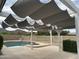 Serene backyard featuring a shimmering pool, spa, covered patio area, and manicured green hedges at 4234 E Winnetka Dr, Phoenix, AZ 85044