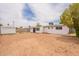 Backyard view with a storage shed and minimal landscaping at 1654 E 2Nd St, Mesa, AZ 85203