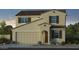 Charming two-story home with a tile roof, tan stucco, a two-car garage, and complementary brown shutters at 17620 W Georgia Ave, Litchfield Park, AZ 85340