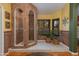 Elegant bathroom featuring a custom tile shower, window and neutral colors at 3416 E Squawbush Pl, Phoenix, AZ 85044