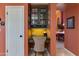 Cozy office nook with built-in shelving, a granite countertop desk, and great lighting at 3416 E Squawbush Pl, Phoenix, AZ 85044