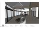 Modern living room rendering featuring floor-to-ceiling windows, a fireplace, and stylish furniture at 3738 E Kachina Dr, Phoenix, AZ 85044