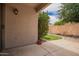 A covered patio with a view of the beautifully landscaped backyard at 6085 S Wilson Dr, Chandler, AZ 85249