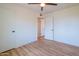 Spacious bedroom features modern floors, neutral paint and access to the ensuite bathroom at 8326 N 8Th St, Phoenix, AZ 85020