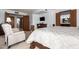 Light filled bedroom with neutral tones and classic furniture pieces at 8851 S Juniper St, Tempe, AZ 85284