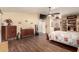 This beautiful primary bedroom with an ensuite bathroom, and hardwood floors has all you need! at 1147 N Marvin St, Gilbert, AZ 85233