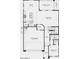 First floor layout of a single Gathering home, featuring an open kitchen, dining, and great room concept at 16760 W Hope Dr, Surprise, AZ 85388