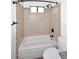 Bathroom features a tub/shower combination and tile accents at 1861 E Bendix Dr, Tempe, AZ 85283