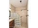 Beautiful bathroom features a glass block shower, granite countertops, and stylish fixtures at 1861 E Bendix Dr, Tempe, AZ 85283