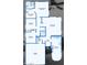 Detailed floor plan showcasing layout of the home, including the kitchen, bedrooms, bathrooms, and garage at 2834 E Devon Ct, Gilbert, AZ 85296