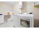 Functional laundry room with modern appliances, ample storage, and bright overhead lighting at 35360 N 93Rd Way, Scottsdale, AZ 85262