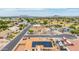 Attractive neighborhood aerial showcasing homes with desert landscaping and beautiful mountain views at 4622 E Ellis Cir, Mesa, AZ 85205