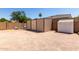 The property boasts a spacious lot, including garage/shed at 4622 E Ellis Cir, Mesa, AZ 85205