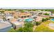 Aerial view of a private backyard with a swimming pool, spa, covered patio, and ample space for outdoor enjoyment at 4622 E Ellis Cir, Mesa, AZ 85205