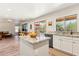 Stylish kitchen with granite countertops, a center island, and easy access to the living and outdoor areas at 4759 E Woburn Ln, Cave Creek, AZ 85331