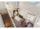 Open-concept living room with high ceilings, dining area and staircase at 4759 E Woburn Ln, Cave Creek, AZ 85331
