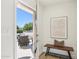 Inviting entryway with a bench and view of the outside patio at 4920 E Osborn Rd, Phoenix, AZ 85018