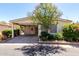 Charming single-story home featuring a carport and vibrant landscaping with flowering bushes and mature trees at 6391 S Oakmont Dr, Chandler, AZ 85249