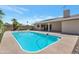 Backyard featuring a pool with desert landscaping at 7530 E North Ln, Scottsdale, AZ 85258