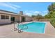 Backyard featuring a pool and a covered patio at 7530 E North Ln, Scottsdale, AZ 85258