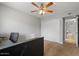 Bedroom with gray walls, carpet, and a closet at 1036 S 75Th St, Mesa, AZ 85208