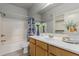 Bathroom with tub and shower combination, and stylish accents at 1351 N Pleasant Dr # 2051, Chandler, AZ 85225