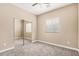 Bedroom showcasing carpet, ceiling fan and closet, for a comfortable living space at 1367 S Country Club Dr # 1327, Mesa, AZ 85210
