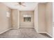 Bedroom with carpet, standard window, and fan at 1367 S Country Club Dr # 1327, Mesa, AZ 85210