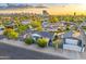 Beautiful aerial view of neighborhood homes featuring a charming fenced yard and detached garage at 1444 E Coronado Rd, Phoenix, AZ 85006