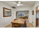 Bright dining area featuring an open layout, wood table, and hardwood floors at 1444 E Coronado Rd, Phoenix, AZ 85006