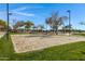 Community sand volleyball court with grass and mature trees at 29402 W Mitchell Ave, Buckeye, AZ 85396