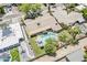 Beautiful aerial view of a single-Gathering home with a pool, lush landscaping, and well-maintained yard at 402 E Claremont St, Phoenix, AZ 85012