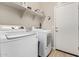 Efficient laundry room with modern washer, dryer, and shelving at 4424 W Vervain Ave, San Tan Valley, AZ 85144
