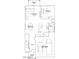 Layout of the first floor with kitchen, living, dining room, and a 2-bay garage at 9550 W Catalina Dr, Phoenix, AZ 85037