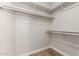 Spacious walk-in closet with shelving to organize your belongings at 1114 N Leland Ct, Gilbert, AZ 85233