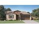 Charming one-story home featuring a brick entryway, tile roof, two-car garage, and well-maintained front yard at 16739 W Charlotte Dr, Surprise, AZ 85387