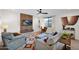 Comfortable living area featuring a modern TV wall, stylish decor, and plenty of natural light at 32347 N Vernal Ln, San Tan Valley, AZ 85144